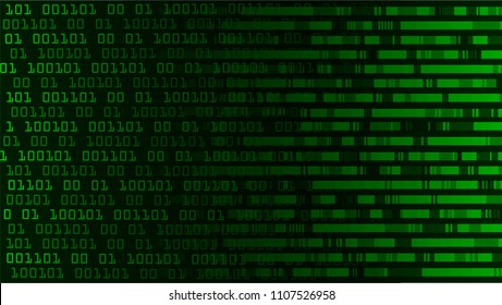 binary circuit board future technology, green cyber security concept background, abstract hi speed digital internet.motion move blur. pixel vector