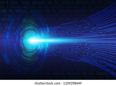 binary circuit board future technology, blue cyber security concept background, abstract hi speed digital internet.motion move blur. pixel vector