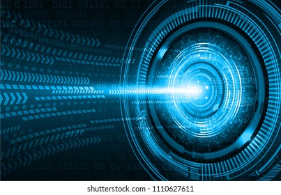 binary circuit board future technology, blue cyber security concept background, abstract hi speed digital internet.motion move blur. eye pixel vector