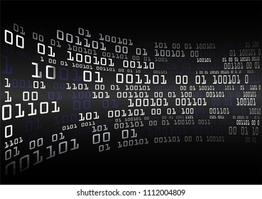 binary circuit board future technology, black cyber security concept background, abstract hi speed digital internet.motion move blur. pixel vector