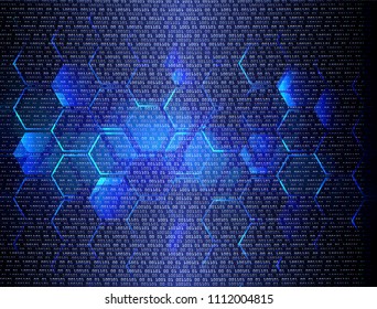 binary circuit board future technology, blue cyber security concept background, abstract hi speed digital internet.motion move blur. pixel vector
