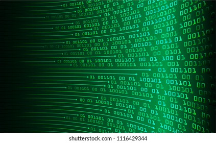 binary circuit board future technology, green cyber security concept background, abstract hi speed digital internet.motion move blur. pixel vector