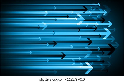 binary circuit board future technology, blue cyber security concept background, abstract hi speed digital internet.motion move blur. arrow pixel vector