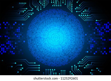 binary circuit board future technology, blue eye cyber security concept background, abstract hi speed digital internet.motion move blur. pixel vector