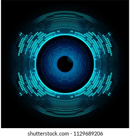 binary circuit board future technology, blue eye cyber security concept background, abstract hi speed digital internet.motion move blur. pixel vector