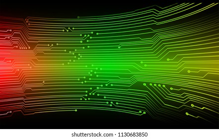 binary circuit board future technology, red green yellow cyber security concept background, abstract hi speed digital internet.motion move blur. pixel vector