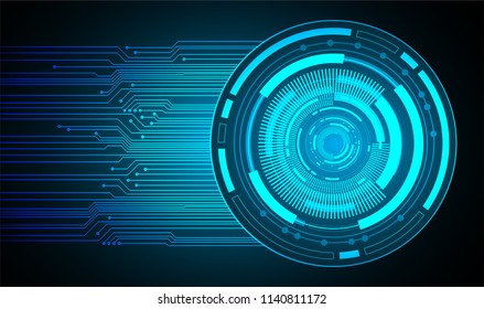 binary circuit board future technology, blue eye cyber security concept background, abstract hi speed digital internet.motion move blur. pixel vector