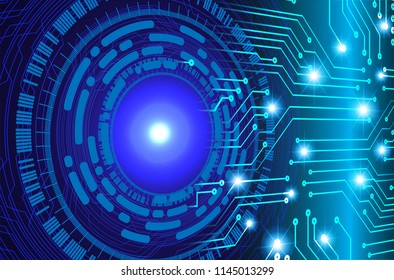 binary circuit board future technology, blue eye cyber security concept background, abstract hi speed digital internet.motion move blur. pixel vector