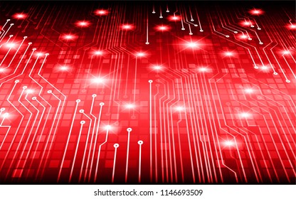 binary circuit board future technology, red cyber security concept background, abstract hi speed digital internet.motion move blur. pixel vector