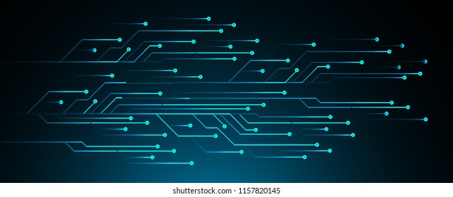 binary circuit board future technology, blue cyber security concept background, abstract hi speed digital internet.motion move blur. pixel vector