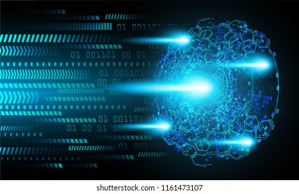 binary circuit board future technology, blue eye cyber security concept background, abstract hi speed digital internet.motion move blur. vector
