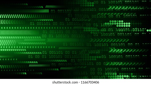 binary circuit board future technology, green cyber security concept background, abstract hi speed digital internet.motion move blur. vector