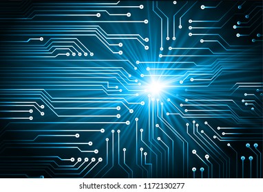 binary circuit board future technology, blue cyber security concept background, abstract hi speed digital internet.motion move blur. pixel vector