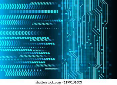 binary circuit board future technology, blue cyber security concept background, abstract hi speed digital internet.motion move blur. pixel vector