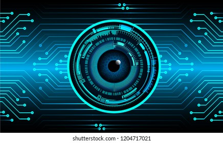binary circuit board future technology, blue eye cyber security concept background, abstract hi speed digital internet.motion move blur. pixel vector