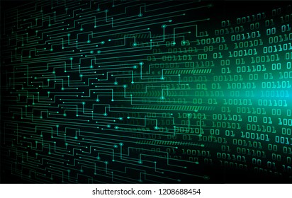 binary circuit board future technology, green cyber security concept background, abstract hi speed digital internet.motion move blur. pixel vector