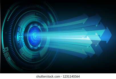 binary circuit board future technology, blue eye cyber security concept background, abstract hi speed digital internet.motion move blur. pixel vector