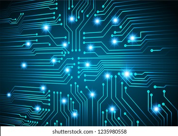 binary circuit board future technology, blue cyber security concept background, abstract hi speed digital internet.motion move blur. pixel vector