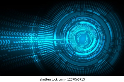 binary circuit board future technology, blue eye cyber security concept background, abstract hi speed digital internet.motion move blur. pixel vector