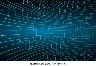binary circuit board future technology, blue cyber security concept background, abstract hi speed digital internet.motion move blur. pixel vector