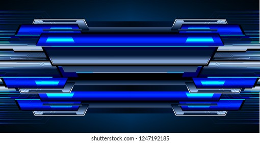 binary circuit board future technology, blue cyber security concept background, abstract hi speed digital internet.motion move blur. pixel vector