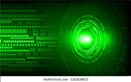 binary circuit board future technology, green eye cyber security concept background, abstract hi speed digital internet.motion move blur. pixel vector