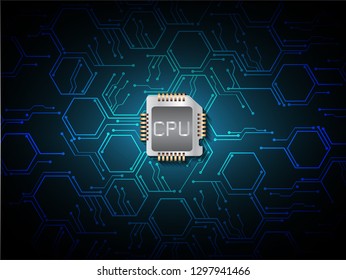 binary circuit board future technology, blue cyber security concept background, abstract hi speed digital internet.motion move blur. CPU vector