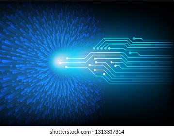 binary circuit board future technology, blue cyber security concept background, abstract hi speed digital internet.motion move blur. eye pixel vector