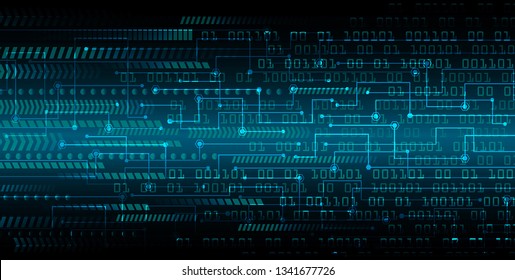 binary circuit board future technology, blue cyber security concept background, abstract hi speed digital internet.motion move blur. pixel vector