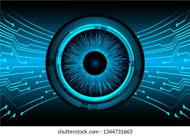 binary circuit board future technology, blue eye cyber security concept background, abstract hi speed digital internet.motion move blur. pixel vector