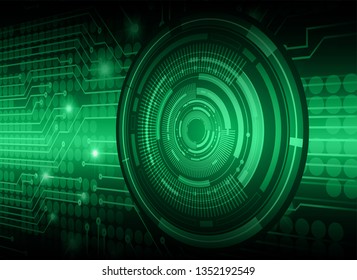 binary circuit board future technology, green eye cyber security concept background, abstract hi speed digital internet.motion move blur. pixel vector