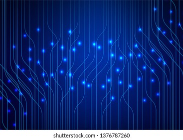 binary circuit board future technology, blue cyber security concept background, abstract hi speed digital internet.motion move blur. pixel vector