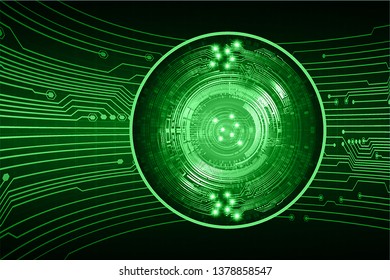 binary circuit board future technology, green eye cyber security concept background, abstract hi speed digital internet.motion move blur. eye pixel vector