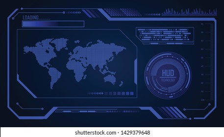 binary circuit board future technology, blue hud cyber security concept background, 