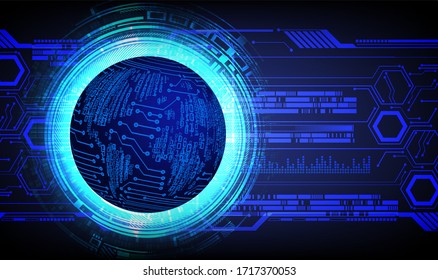 binary circuit board future technology, blue hud cyber security concept background, 