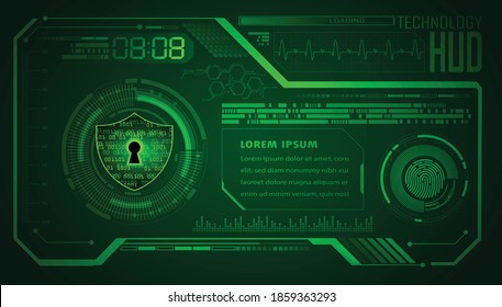 binary circuit board future technology, hud cyber security concept background, 