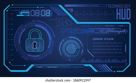 binary circuit board future technology, hud cyber security concept background, 