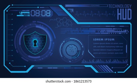 binary circuit board future technology, hud cyber security concept background, 