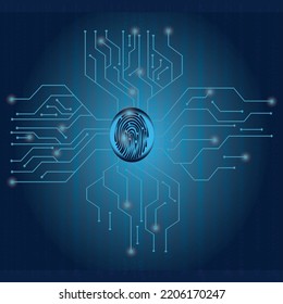 binary circuit board future technology, blue cyber security concept background, abstract hi speed digital internet.motion move blur. pixel vector