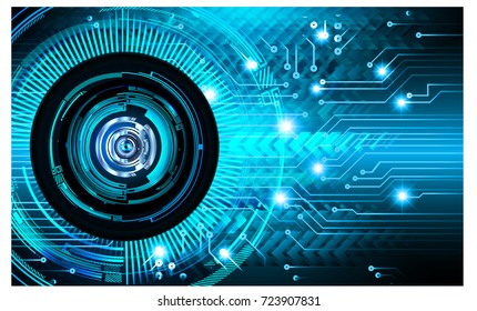 binary circuit board future technology, blue eye cyber security concept background, abstract hi speed digital internet.motion move blur. pixel vector