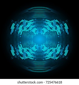 binary circuit board future technology, blue cyber security concept background, abstract hi speed digital internet.motion move blur. pixel vector