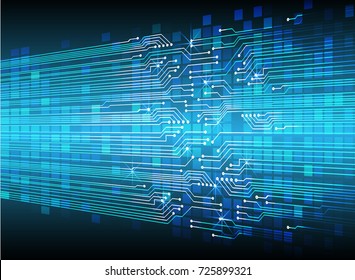 binary circuit board future technology, blue cyber security concept background, abstract hi speed digital internet.motion move blur. pixel vector