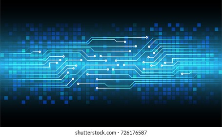 binary circuit board future technology, blue cyber security concept background, abstract hi speed digital internet.motion move blur. pixel vector
