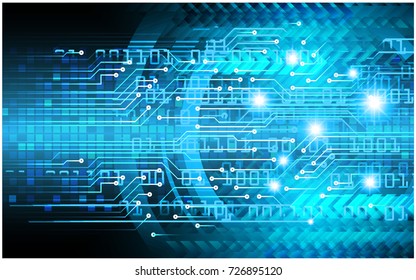 binary circuit board future technology, blue cyber security concept background, abstract hi speed digital internet.motion move blur. pixel vector
