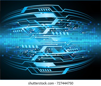 binary circuit board future technology, blue eye cyber security concept background, abstract hi speed digital internet.motion move blur. pixel vector