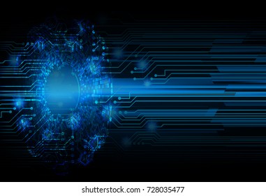 binary circuit board future technology, blue cyber security concept background, abstract hi speed digital internet.motion move blur. pixel vector