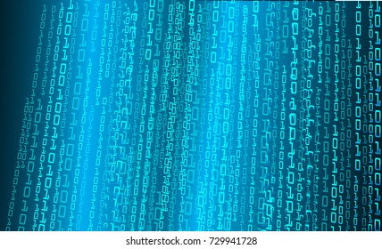 binary circuit board future technology, blue cyber security concept background, abstract hi speed digital internet.motion move blur. pixel vector