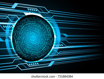 binary circuit board future technology, blue cyber security concept background, abstract hi speed digital internet.motion move blur. pixel vector