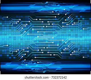 binary circuit board future technology, blue cyber security concept background, abstract hi speed digital internet.motion move blur. pixel vector