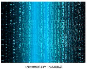 binary circuit board future technology, blue cyber security concept background, abstract hi speed digital internet.motion move blur. pixel vector